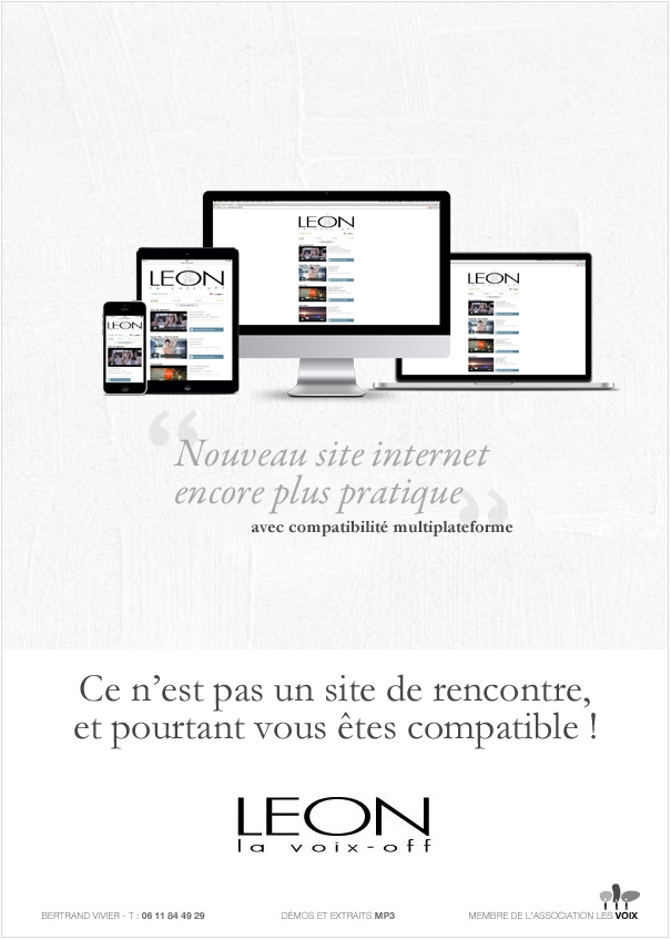 Lancement du site Leon Voix Off version 2016 - 100% responsive - 100% compatible